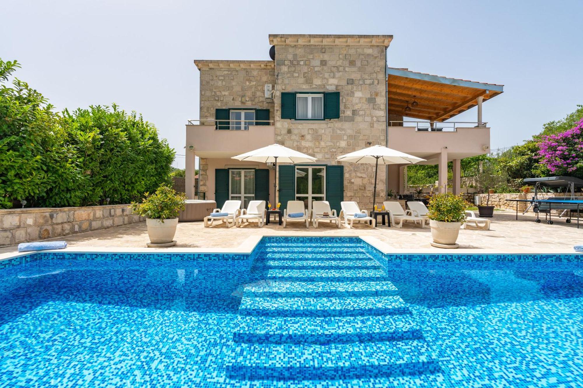 Villa Petmat - With Private Pool And 6 Bedrooms دوبروفينك المظهر الخارجي الصورة