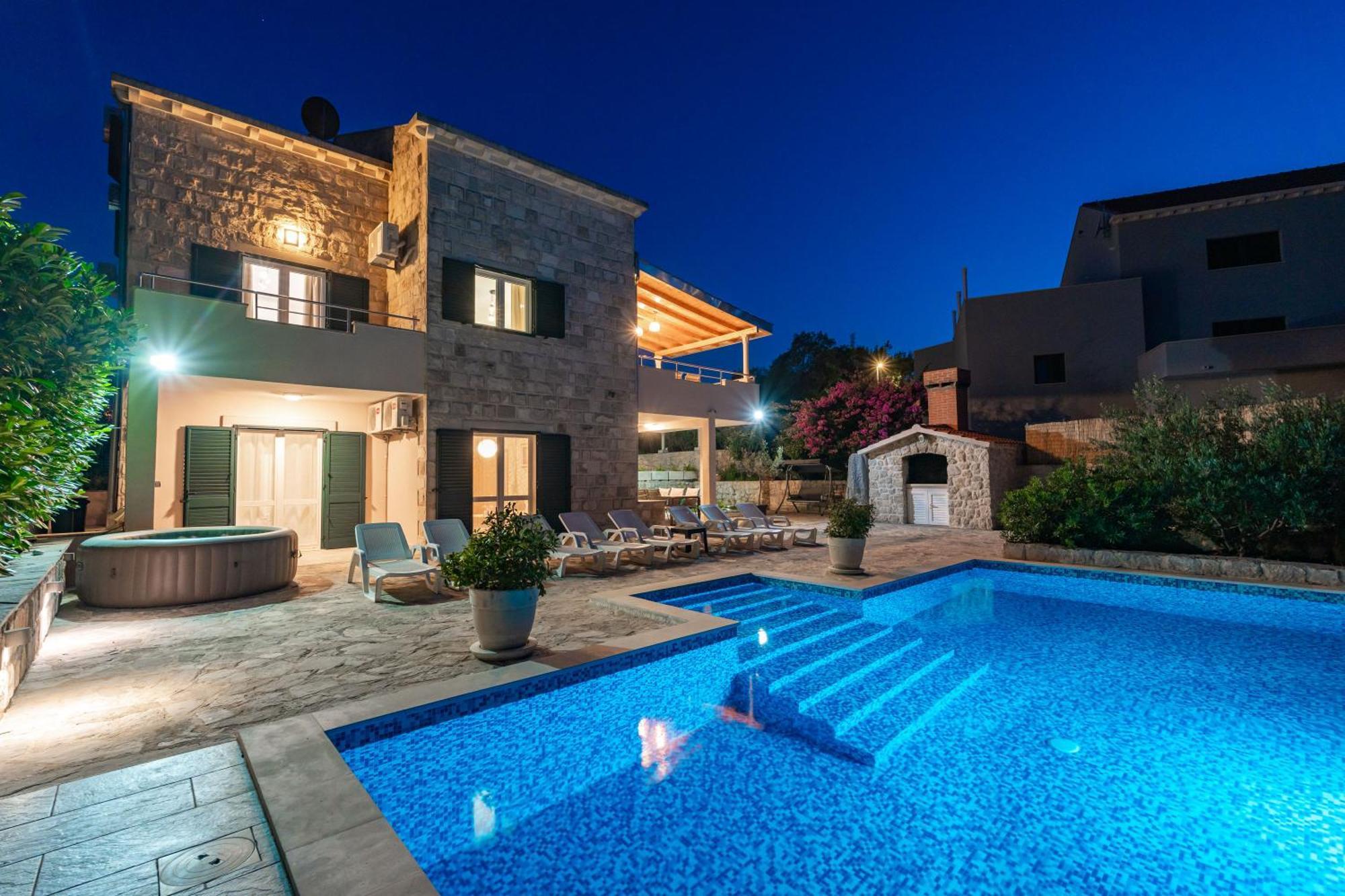 Villa Petmat - With Private Pool And 6 Bedrooms دوبروفينك المظهر الخارجي الصورة